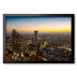 Obraz w ramie Krajobraz Tokio o świcie