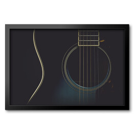 Obraz w ramie Jasny zarys gitary