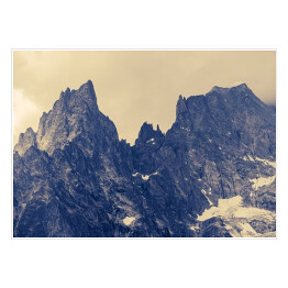 Plakat samoprzylepny Alpy w pochmurny dzień
