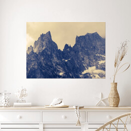 Plakat samoprzylepny Alpy w pochmurny dzień