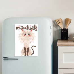 Magnes dekoracyjny Kawa z kotem - miauchiato