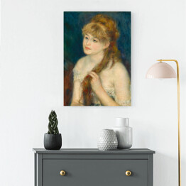Obraz na płótnie Auguste Renoir Young Woman Braiding Her Hair. Reprodukcja