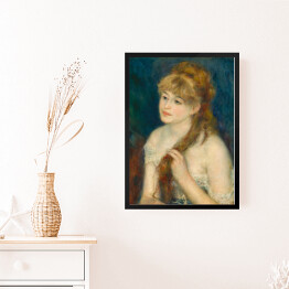 Obraz w ramie Auguste Renoir Young Woman Braiding Her Hair. Reprodukcja