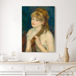 Obraz na płótnie Auguste Renoir Young Woman Braiding Her Hair. Reprodukcja