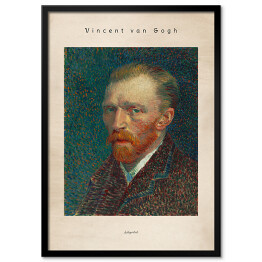 Obraz klasyczny Vincent van Gogh "Autoportret" - reprodukcja z napisem. Plakat z passe partout