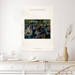 Plakat samoprzylepny Auguste Renoir "Bal w Moulin de la galette" - reprodukcja z napisem. Plakat z passe partout