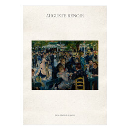 Plakat Auguste Renoir "Bal w Moulin de la galette" - reprodukcja z napisem. Plakat z passe partout