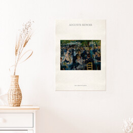 Plakat samoprzylepny Auguste Renoir "Bal w Moulin de la galette" - reprodukcja z napisem. Plakat z passe partout