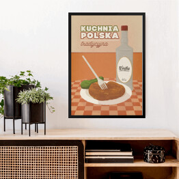 Obraz w ramie Ilustracja - kuchnia polska