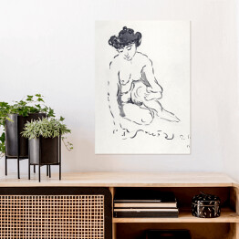 Plakat Paul Signac Siedząca naga kobieta. Reprodukcja