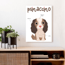Obraz klasyczny Kawa z psem - psinaccino
