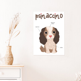 Plakat Kawa z psem - psinaccino