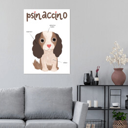Plakat Kawa z psem - psinaccino