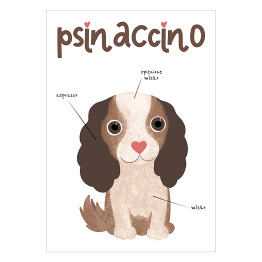 Plakat samoprzylepny Kawa z psem - psinaccino