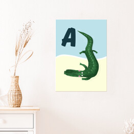 Plakat samoprzylepny Alfabet - A jak aligator