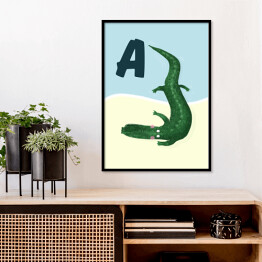 Plakat w ramie Alfabet - A jak aligator