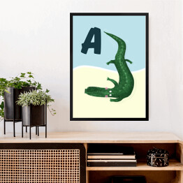 Obraz w ramie Alfabet - A jak aligator