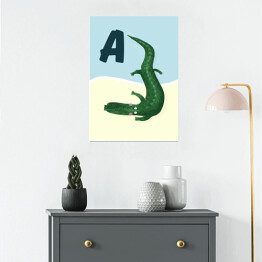 Plakat samoprzylepny Alfabet - A jak aligator