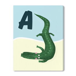 Obraz na płótnie Alfabet - A jak aligator