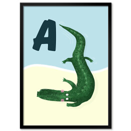 Plakat w ramie Alfabet - A jak aligator