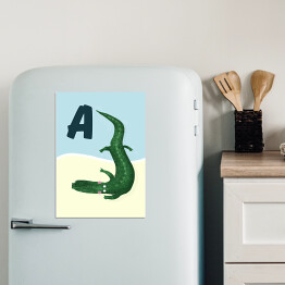 Magnes dekoracyjny Alfabet - A jak aligator
