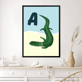 Obraz w ramie Alfabet - A jak aligator
