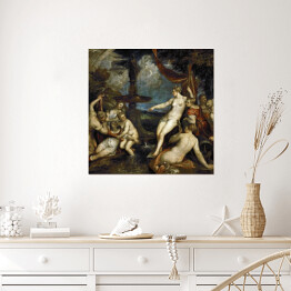 Plakat samoprzylepny Tycjan "Diana and Callisto"