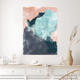 Plakat Pastelowe abstrakcje - barwne jezioro