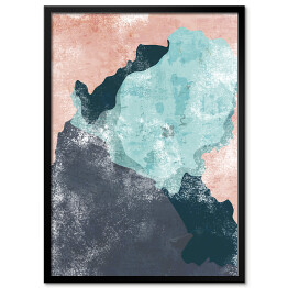 Plakat w ramie Pastelowe abstrakcje - barwne jezioro