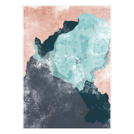 Plakat Pastelowe abstrakcje - barwne jezioro