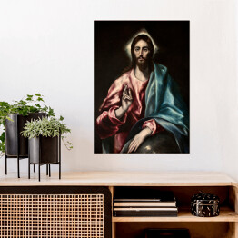Plakat samoprzylepny El Greco "Chrystus jako Zbawiciel" - reprodukcja