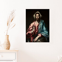 Plakat samoprzylepny El Greco "Chrystus jako Zbawiciel" - reprodukcja