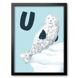 Obraz w ramie Alfabet - U jak uchatka