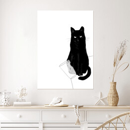 Plakat samoprzylepny Złośliwy kot