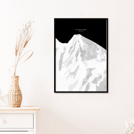 Plakat w ramie Broad Peak - minimalistyczne szczyty górskie