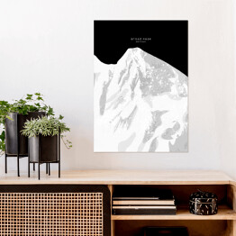 Plakat samoprzylepny Broad Peak - minimalistyczne szczyty górskie