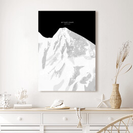 Obraz na płótnie Broad Peak - minimalistyczne szczyty górskie