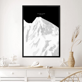 Obraz w ramie Broad Peak - minimalistyczne szczyty górskie