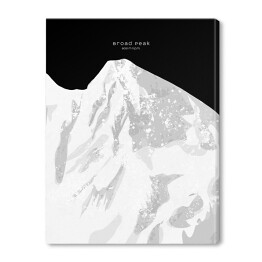Obraz na płótnie Broad Peak - minimalistyczne szczyty górskie