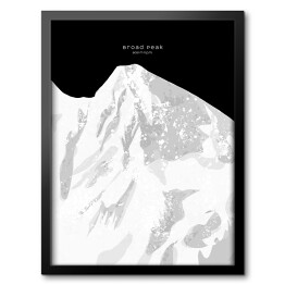 Obraz w ramie Broad Peak - minimalistyczne szczyty górskie