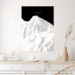 Plakat Broad Peak - minimalistyczne szczyty górskie