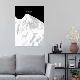 Plakat samoprzylepny Broad Peak - minimalistyczne szczyty górskie