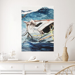 Plakat samoprzylepny Winslow Homer Study for The Gulf Stream Reprodukcja