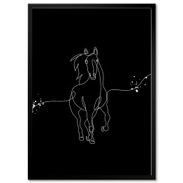 Obraz klasyczny Koń w galopie - czarne konie