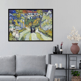 Plakat w ramie Vincent van Gogh Schody w Auvers. Reprodukcja