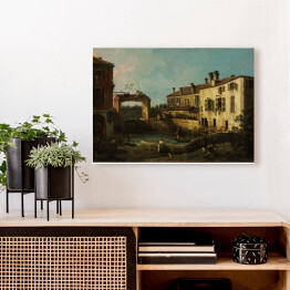 Obraz na płótnie Canaletto "Zamek w pobliżu Dolo" - reprodukcja