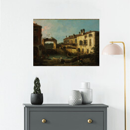 Plakat samoprzylepny Canaletto "Zamek w pobliżu Dolo" - reprodukcja