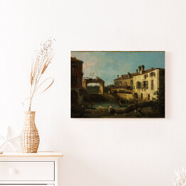 Obraz na płótnie Canaletto "Zamek w pobliżu Dolo" - reprodukcja