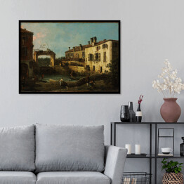 Plakat w ramie Canaletto "Zamek w pobliżu Dolo" - reprodukcja