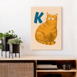 Obraz na płótnie Alfabet - K jak kot